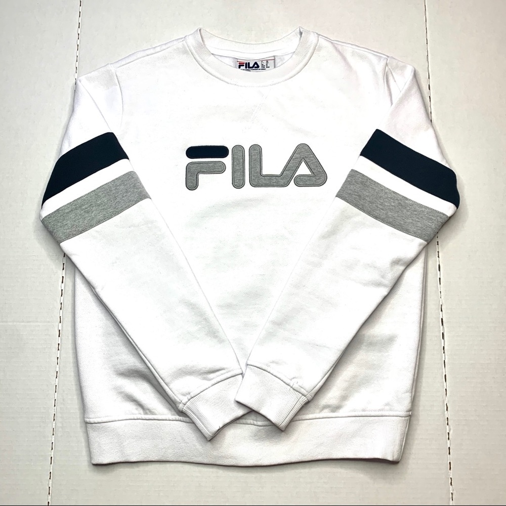 Fila Vintage White Sweatshirt Size Medium